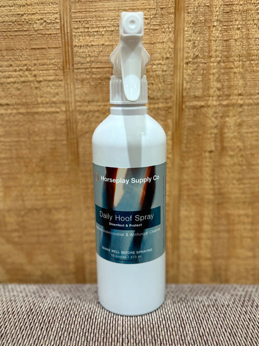 Spray bottle of daily hoof spray