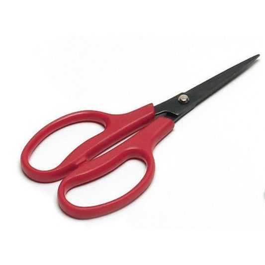 scissors with red handles