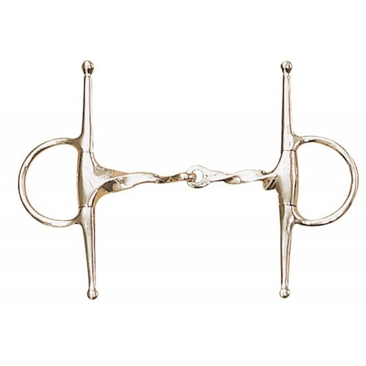 Stainless steel equestrian bit.  Full Cheek slow twist eggbutt