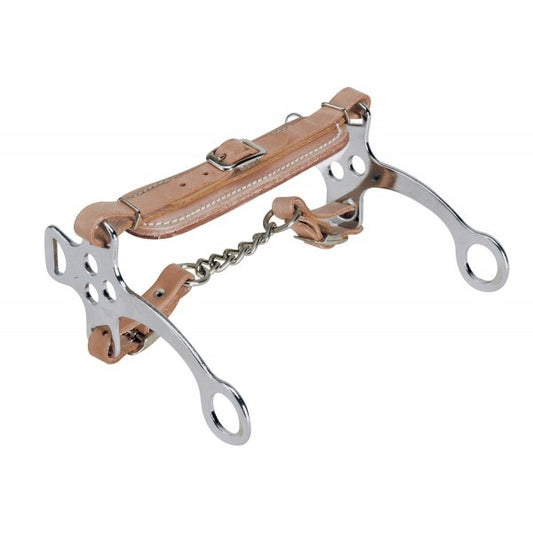 hackamore bit with light fleece lined leather
