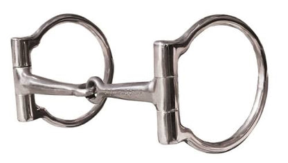 Equine D-ring snaffle bit