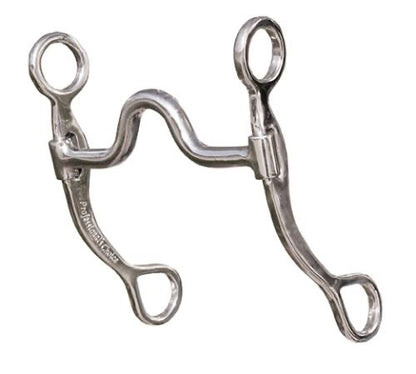 Western style equine ported bit with shanks