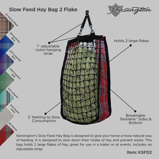 2 flake feedbag with netting for horses