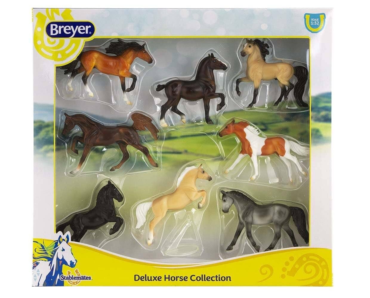 Toy set of 8 different horses