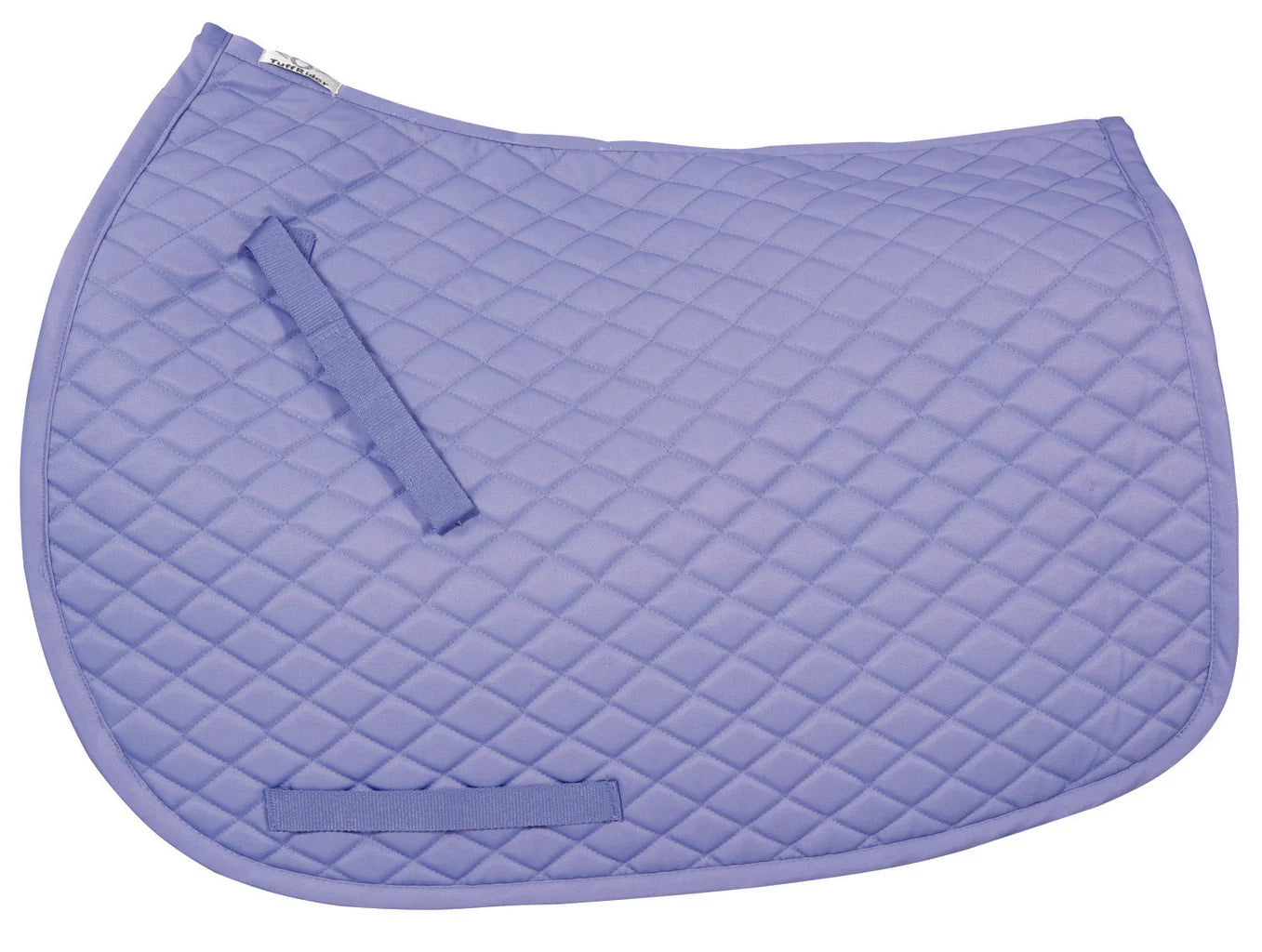 Lilac colored english saddle pad with diamond shaped quilting