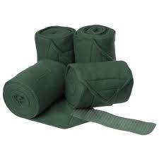 green set of equestrian polo wraps