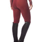 red equestrian riding tights on model