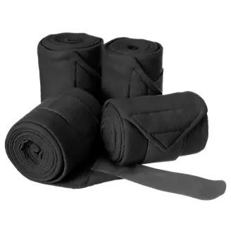 black set of equestrian polo wraps