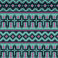 teal, pink, and black aztec print