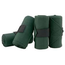 hunter green equestrian set of four standing wraps