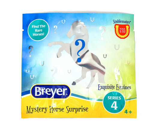 Breyer branded package showing a horse silhouette with a question mark.