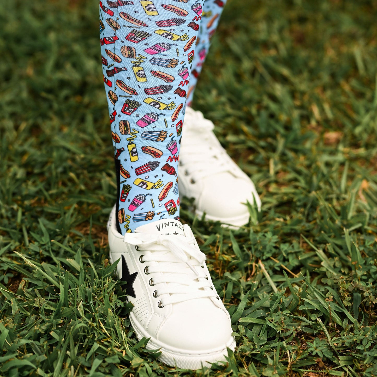 Print knee high riding socks