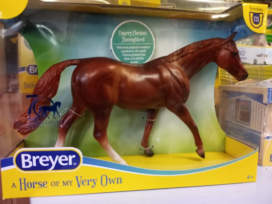 Breyer Horse model of Coppery Chestnut Throughbred.
