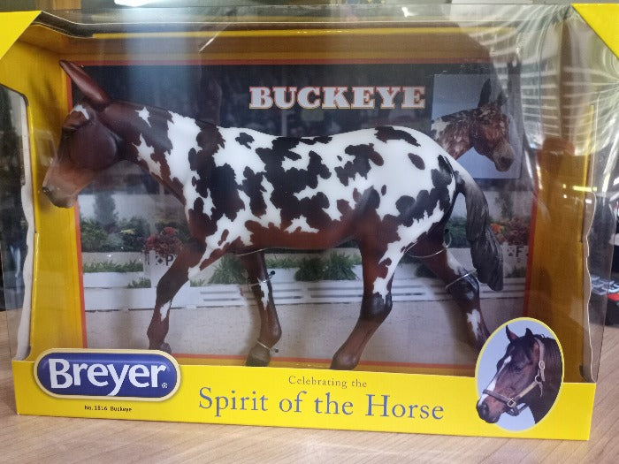 Breyer Horse model  of Buckeye the Leopard Appaloosa Mule.