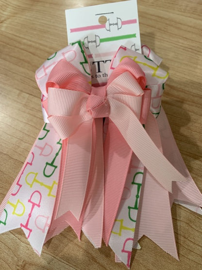 Pretty pink ribbon  equestrian show  bows with 
