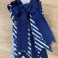 Pretty navy and white ribbon equestrian show bows