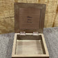 open memory box showing saying of "Always there for me" on inside of  lid