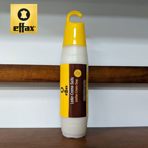 effax leather creme comes in a tube with a hook on the top