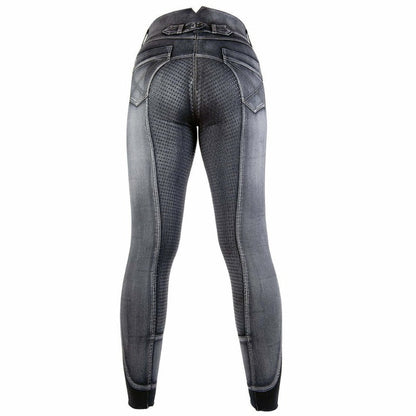 grey denim full seat breeches