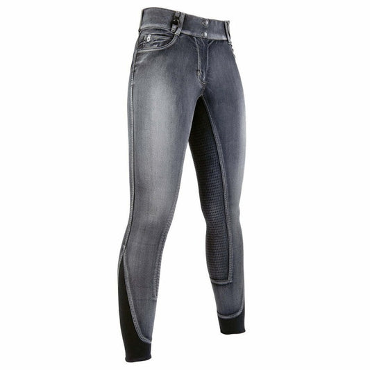 grey full seat denim breeches
