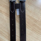 Brown leather girth extender for english style girth.  Two connected leathers with buckles.